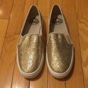 Never worn Fergalious Gold Slip-on Sneaker